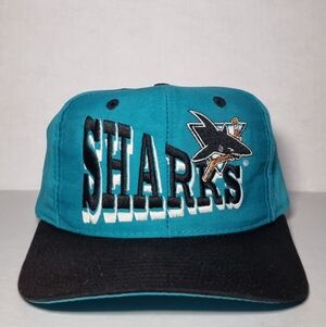 Vintage 90s San Jose Sharks The Game Hat Cap Snapback NHL 🔥